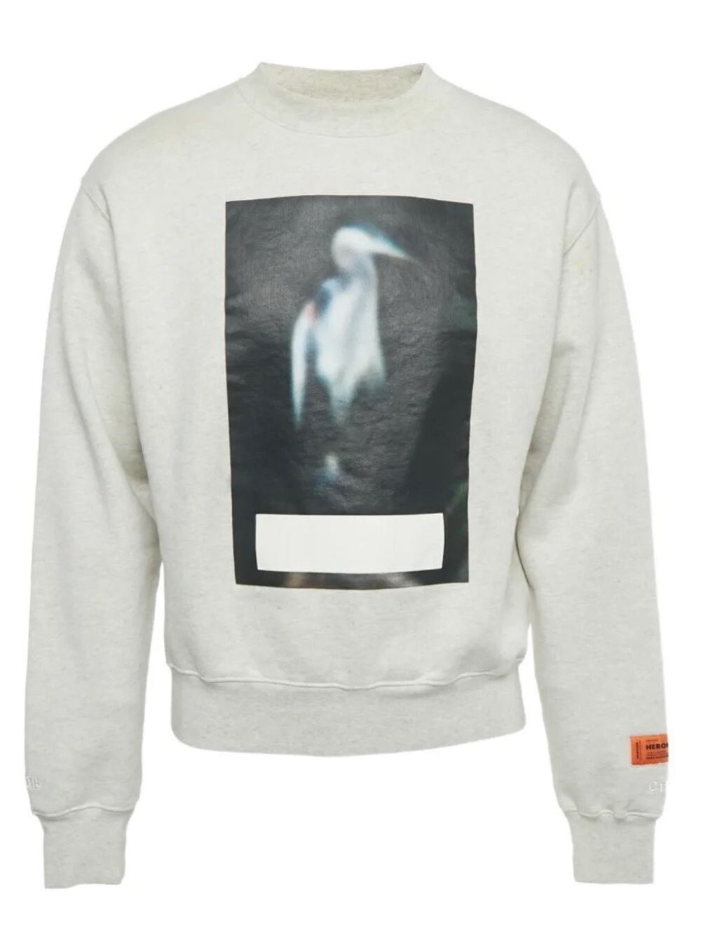 Heron Preston Light Censored Heron Light Grey Crewneck Small
